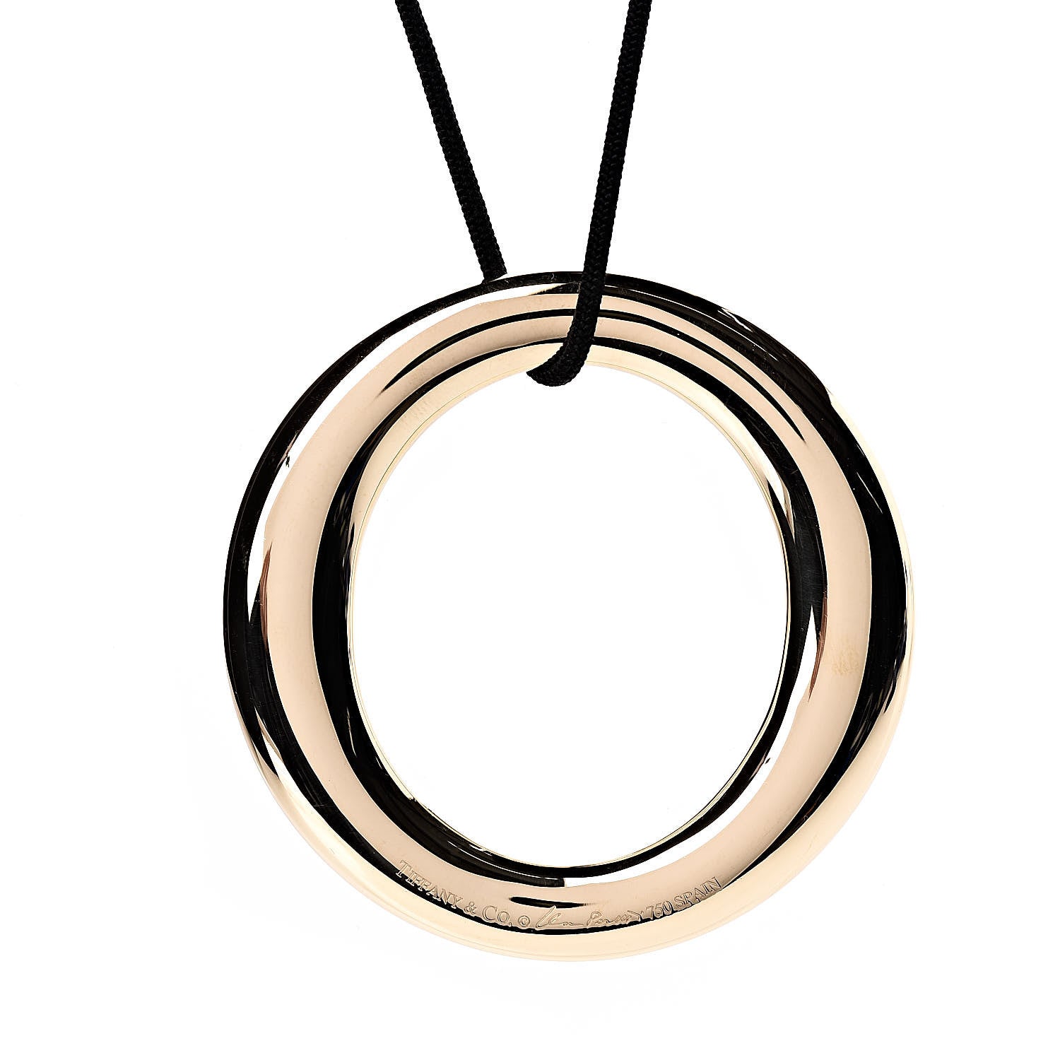 Tiffany 18K Yellow Gold Silk Elsa Peretti Sevillana Pendant Necklace 6 of 6