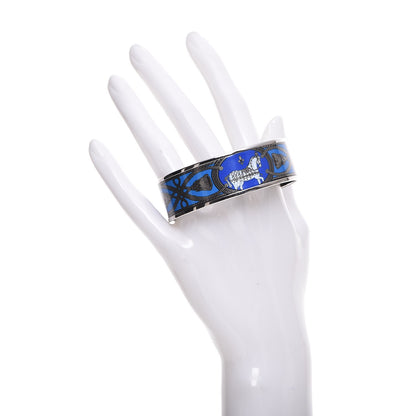 Hermes Printed Enamel Wide Grand Apparat Bracelet 65 2 of 6