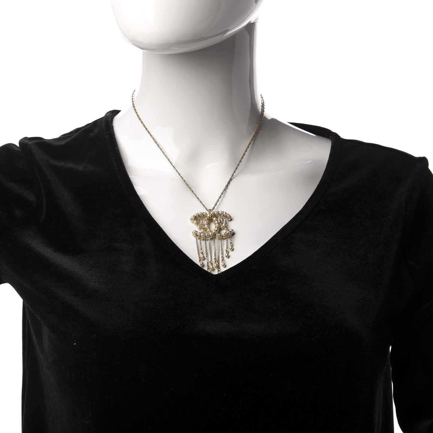 Pearl CC Necklace Gold