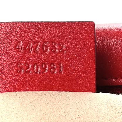 Gucci Calfskin Matelasse Small GG Marmont Chain Shoulder Bag Hibiscus Red 6 of 11