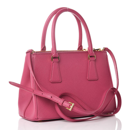 Prada Saffiano Lux Small Galleria Double Zip Tote Fuxia 4 of 14