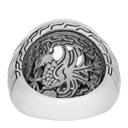 John Hardy Sterling Silver White Quartz White Sapphire Batu Bedeg Ring 52 6 4 of 7