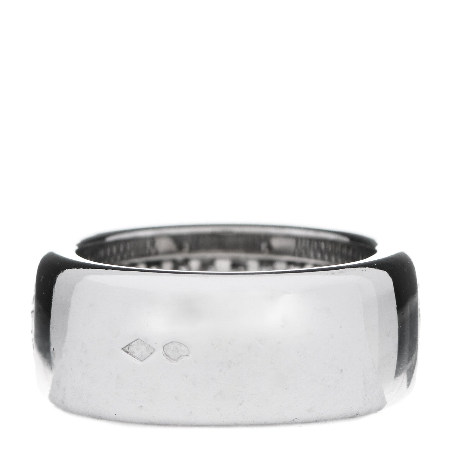 Cartier 18K White Gold Diamond 5 Row Half Paved Band Ring 50 5.25 3 of 4