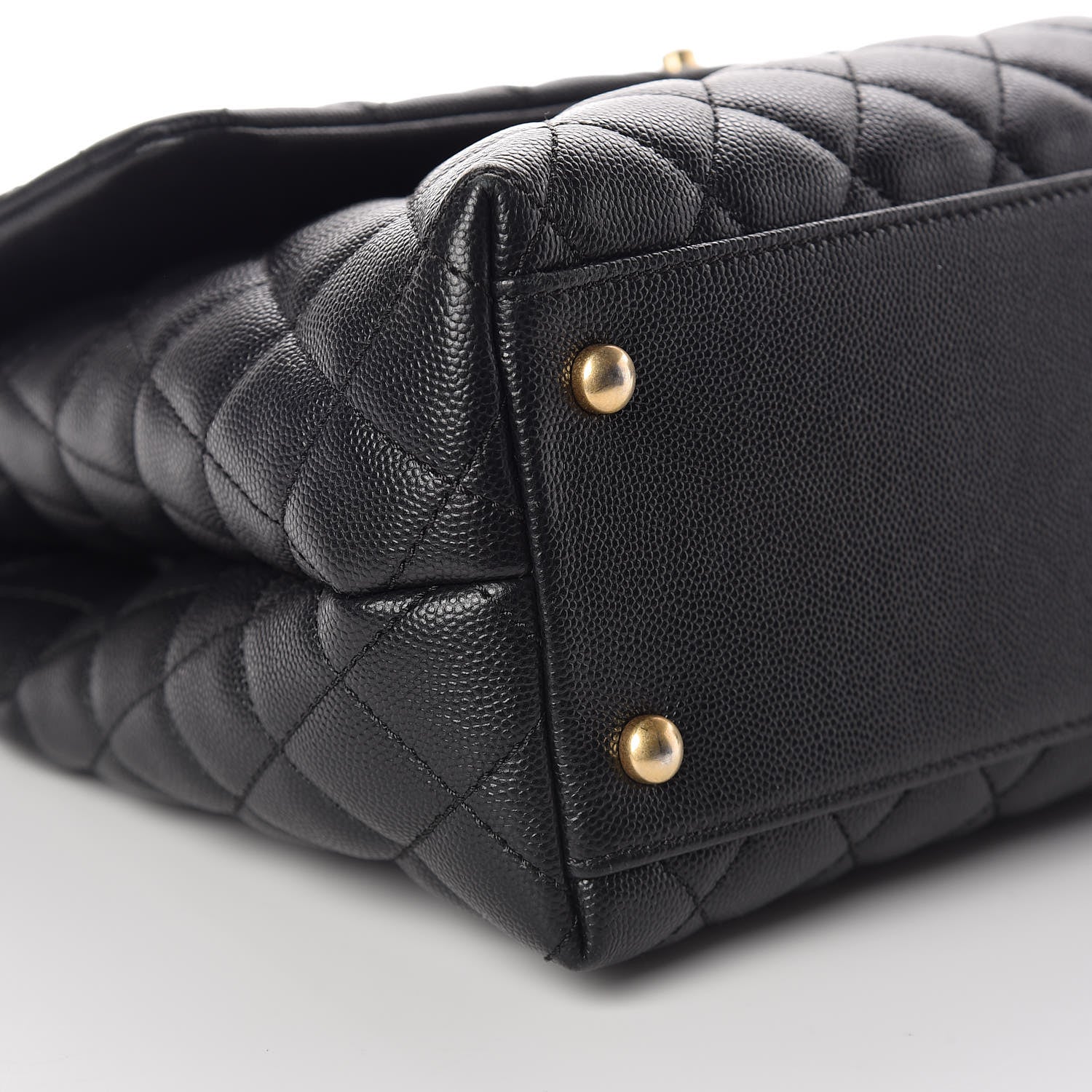 Chanel Caviar Quilted Medium Coco Handle Flap Black 5 of 10
