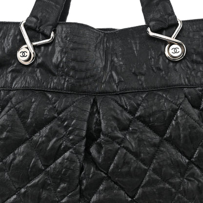 Chanel Crinkled Coated Canvas Le Marais Large Tote Black 8 of 10
