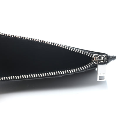 Saint Laurent Grained Calfskin 5 Fragments Zip Pouch Card Holder Black 5 of 8