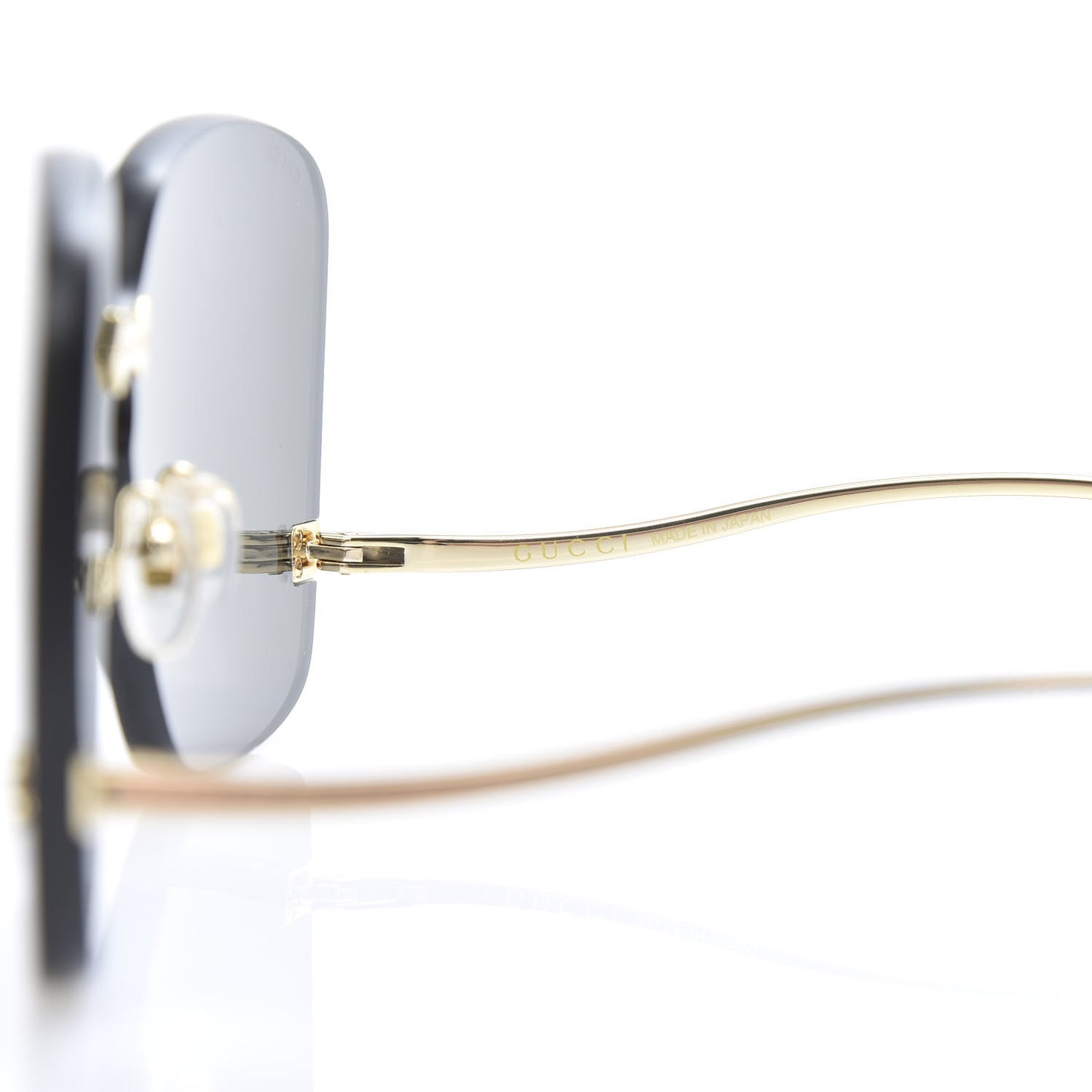 Metal Rimless Sunglasses GG0352S Gold
