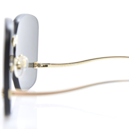 Gucci Metal Rimless Sunglasses GG0352S Gold 6 of 6
