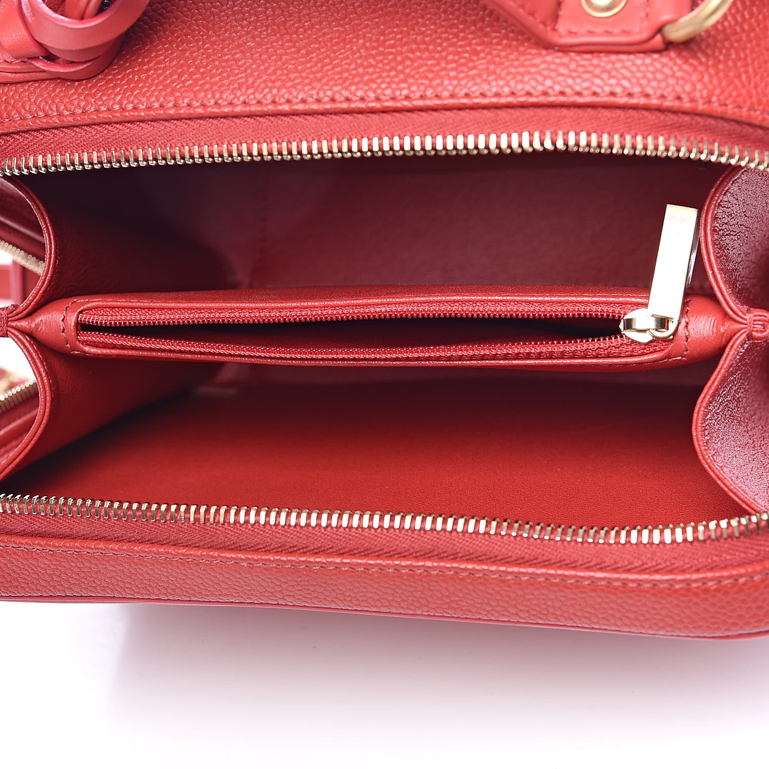 Chanel Caviar Quilted Medium CC Filigree Vanity Case Red 5 of 10
