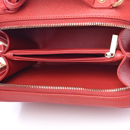 Chanel Caviar Quilted Medium CC Filigree Vanity Case Red 5 of 10
