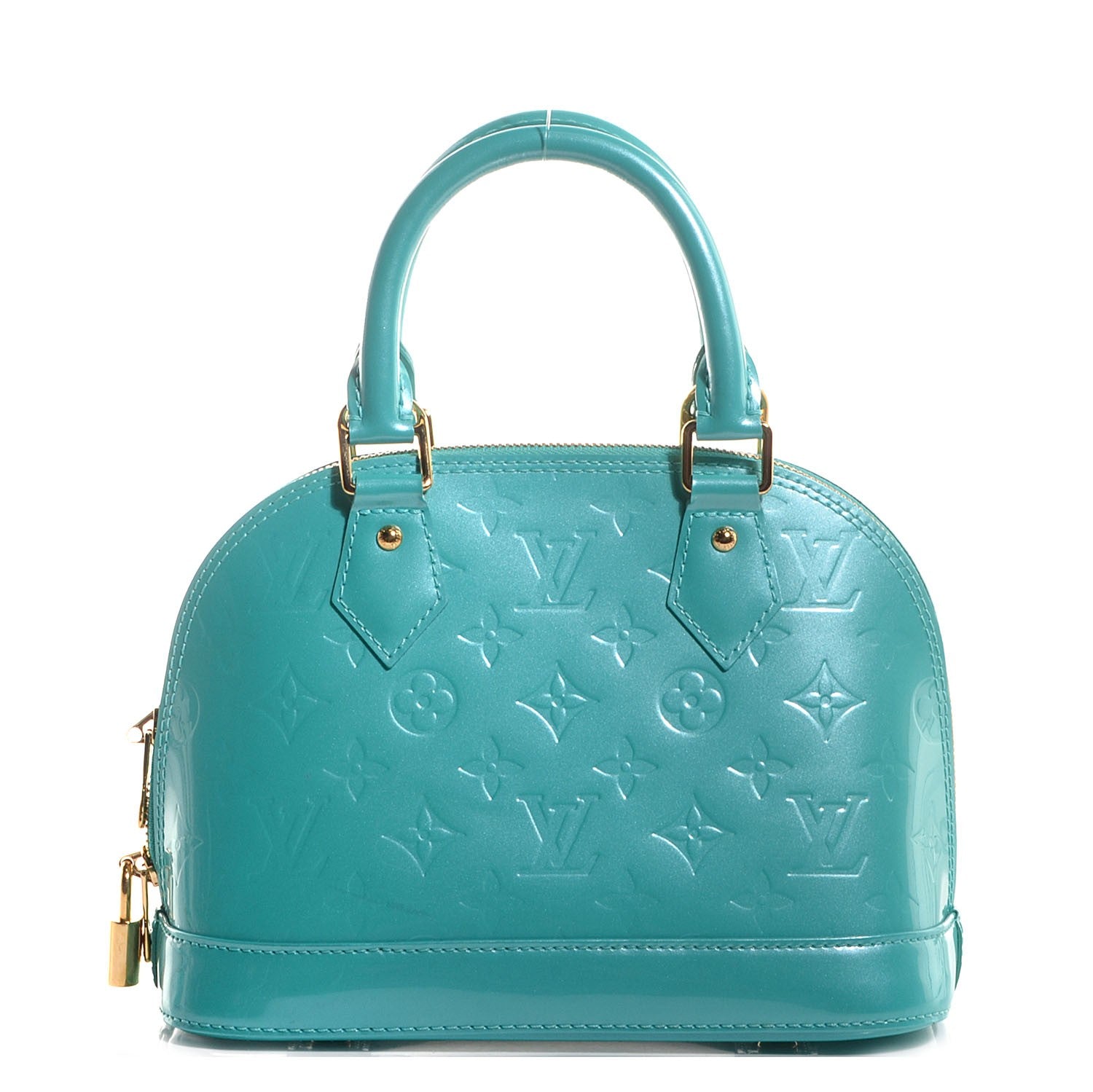 Louis Vuitton Vernis Alma BB Blue Lagon 1 of 8