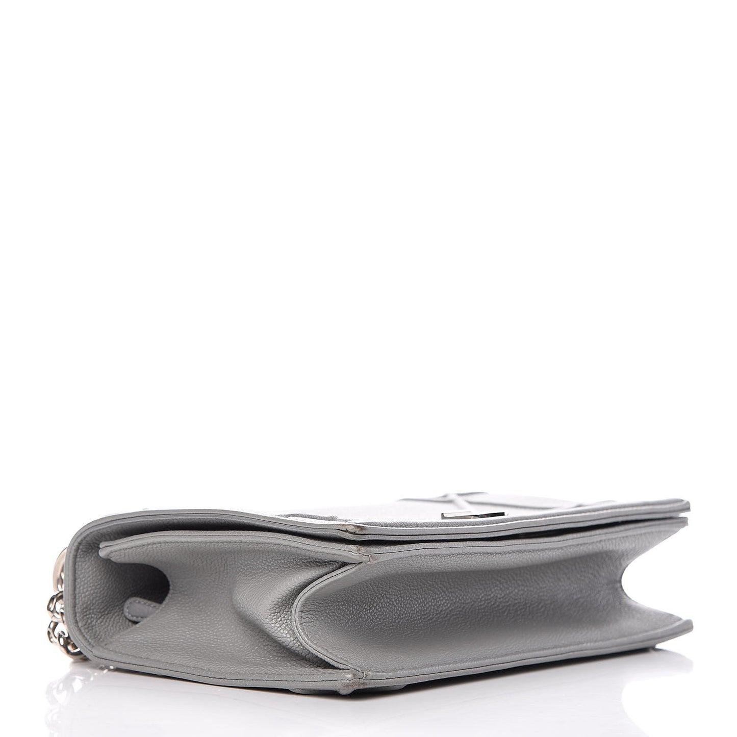 Grained Calfskin Medium Diorama Flap Bag Gris