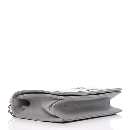 Christian Dior Grained Calfskin Medium Diorama Flap Bag Gris 4 of 10