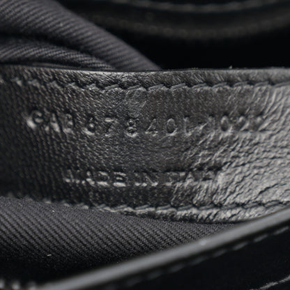 Saint Laurent Calfskin Y Quilted Monogram Monochrome Toy Loulou Crossbody Bag Black 7 of 11