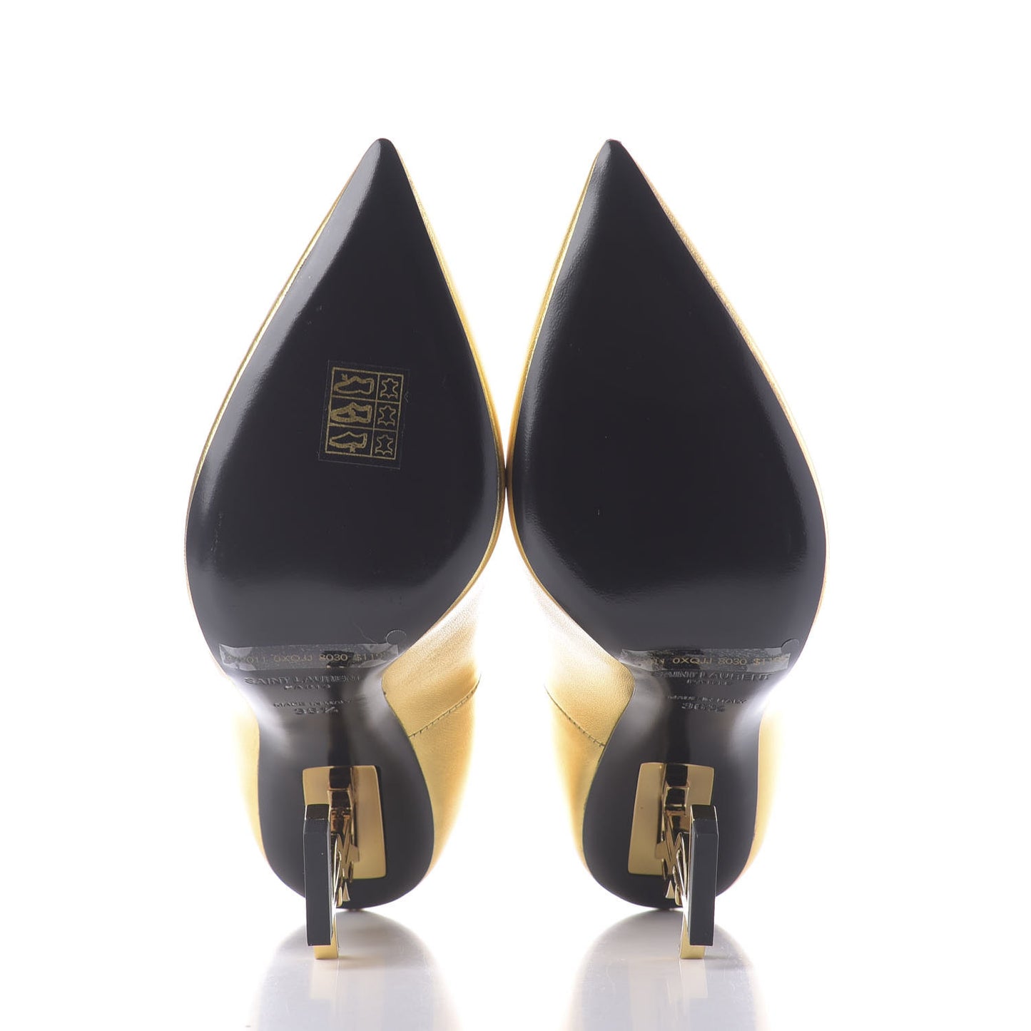 Calfskin Opyum 100 Pumps 36.5 Gold