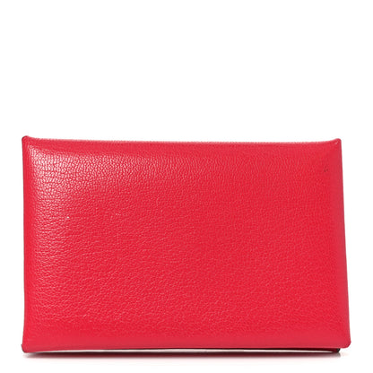 Hermes Chevre Mysore Calvi Card Case Rose Extreme 1 of 8