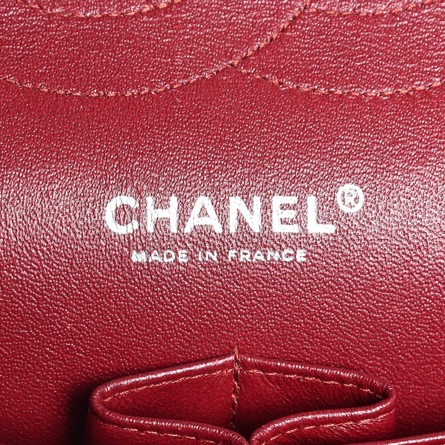 Patent Quilted Jumbo Double Flap Red