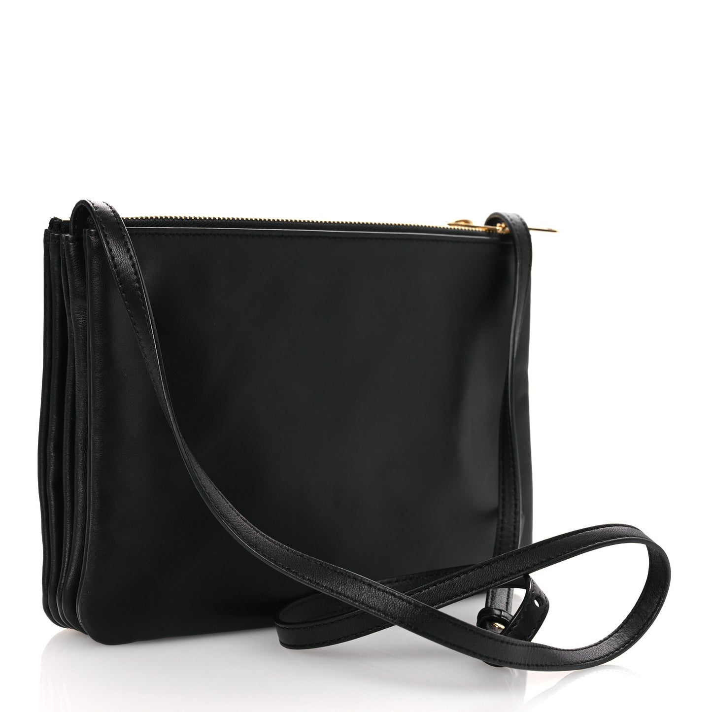 Lambskin Small Trio Crossbody Bag Black