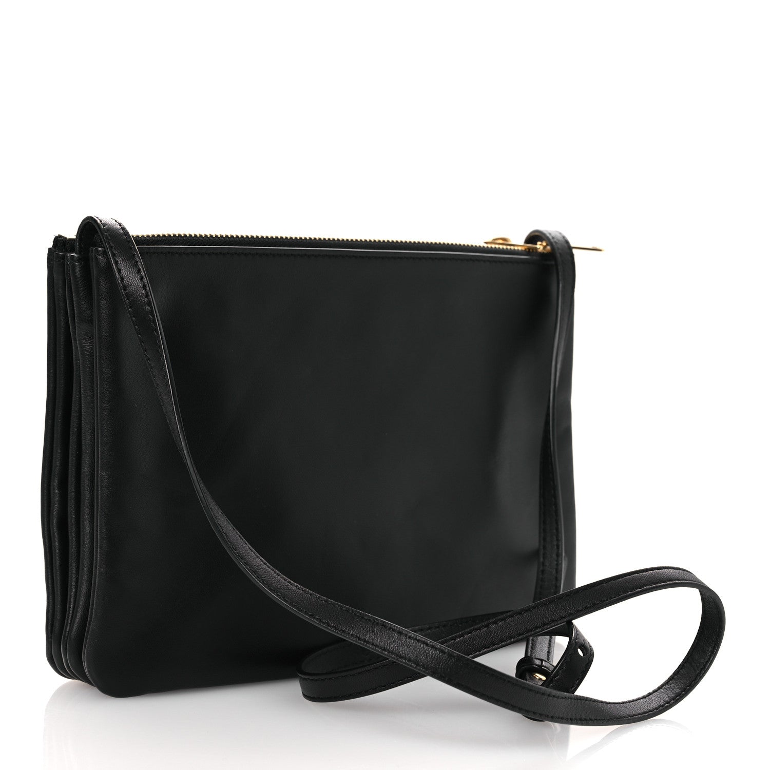 Celine Lambskin Small Trio Crossbody Bag Black 3 of 11