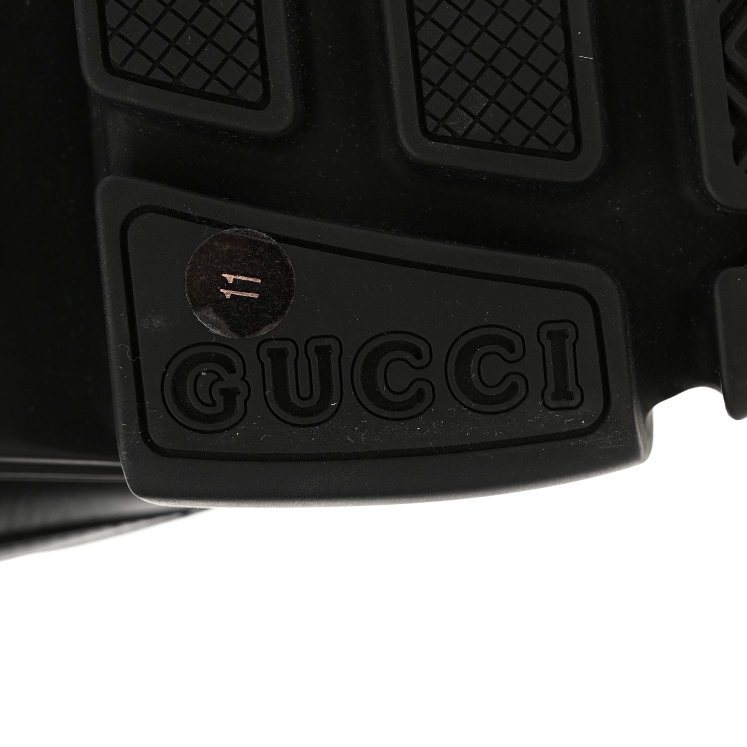 Gucci GG Nylon Monogram Romance Calfskin Mens Platform Loafers 11 Black 8 of 8