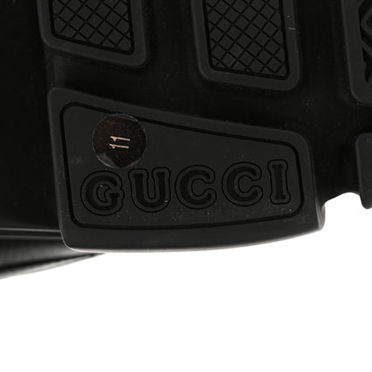Gucci GG Nylon Monogram Romance Calfskin Mens Platform Loafers 11 Black 8 of 8
