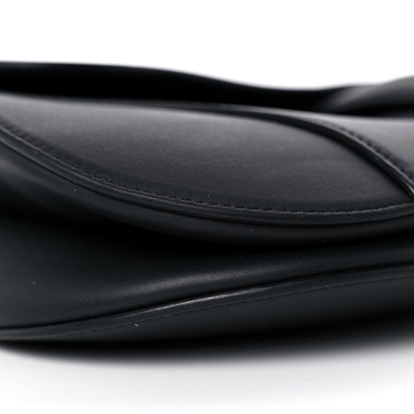 Ultra Matte Calfskin Saddle Bag Black