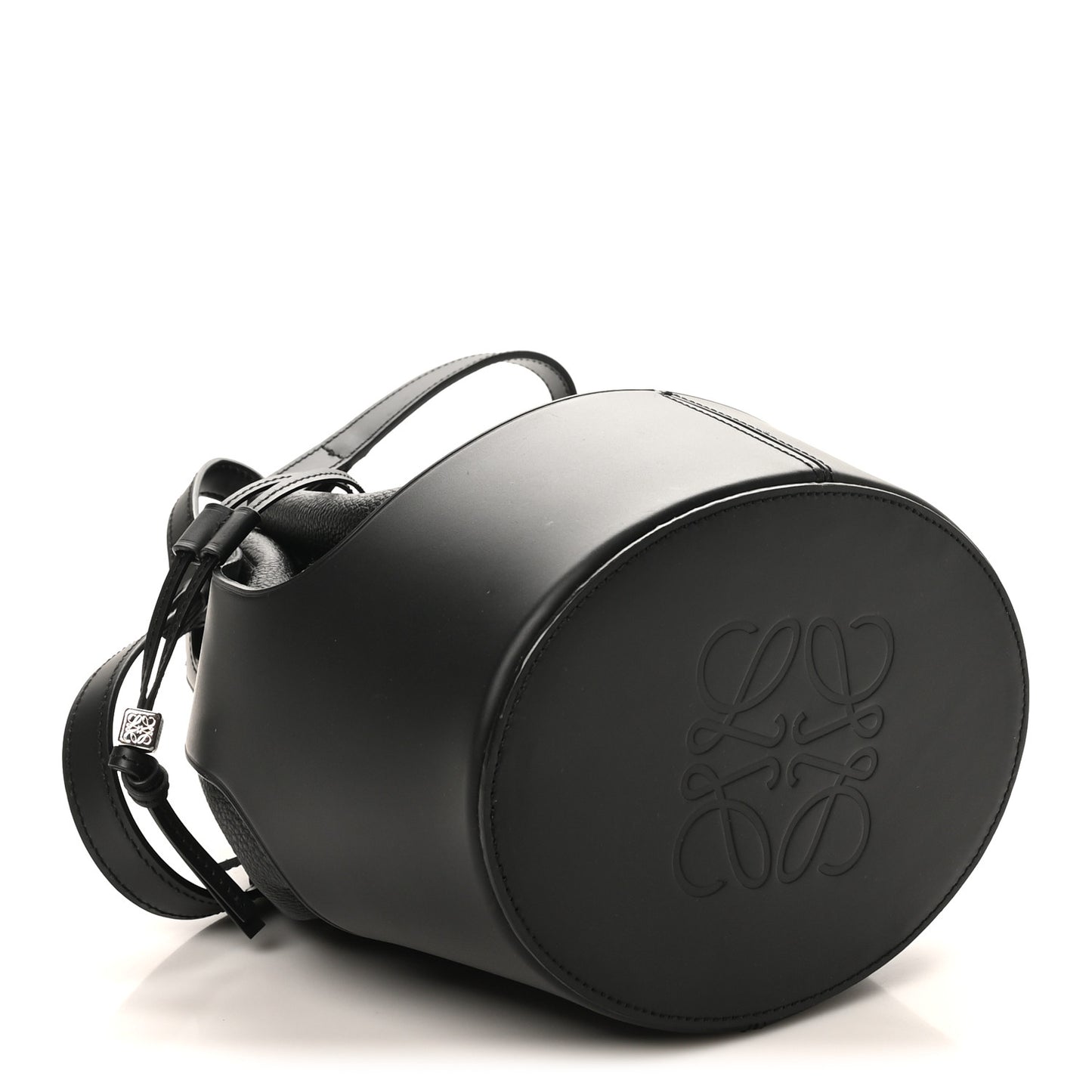 Calfskin Medium Balloon Bucket Bag Black