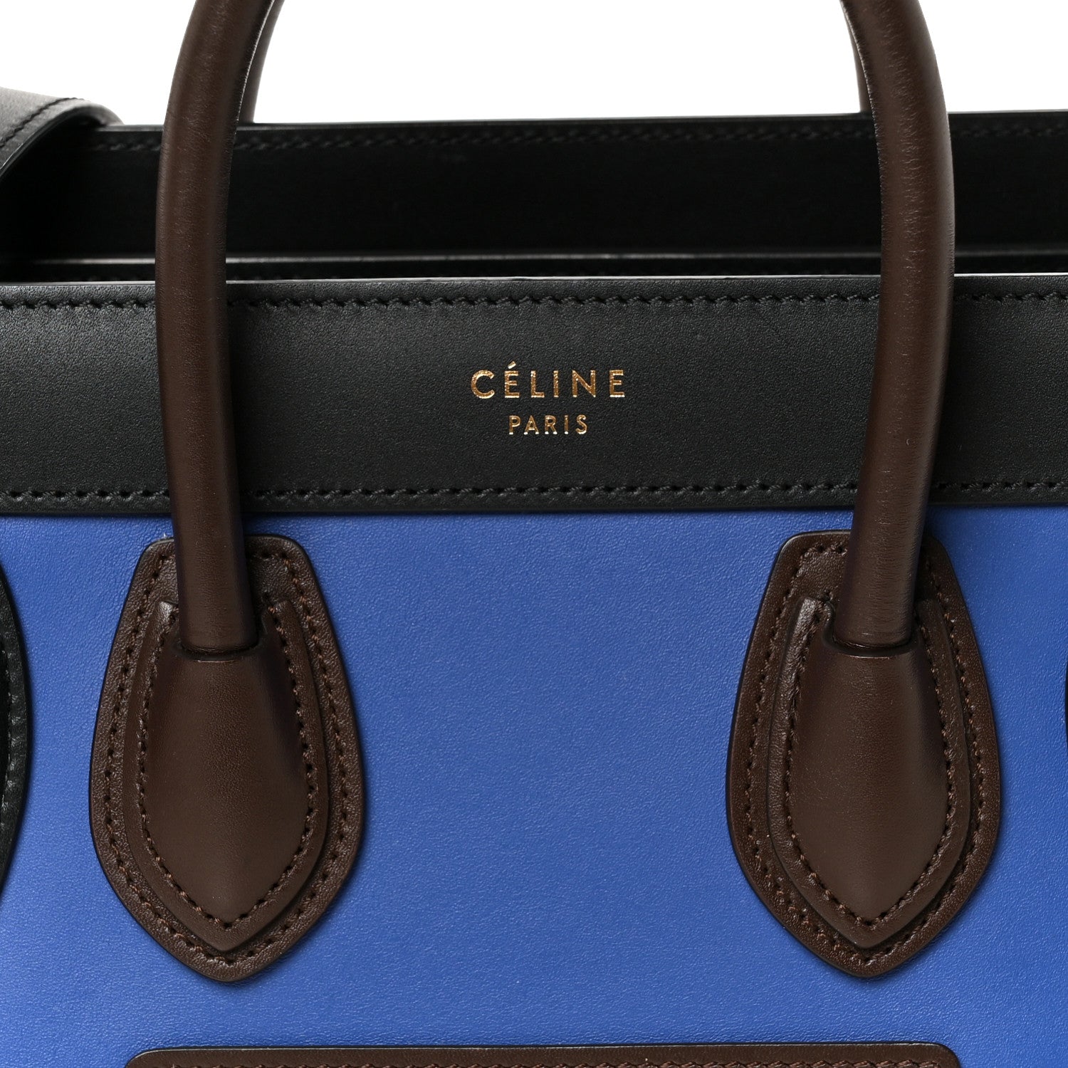 Celine Smooth Calfskin Bullhide Nano Tri-Color Luggage Indigo 8 of 10