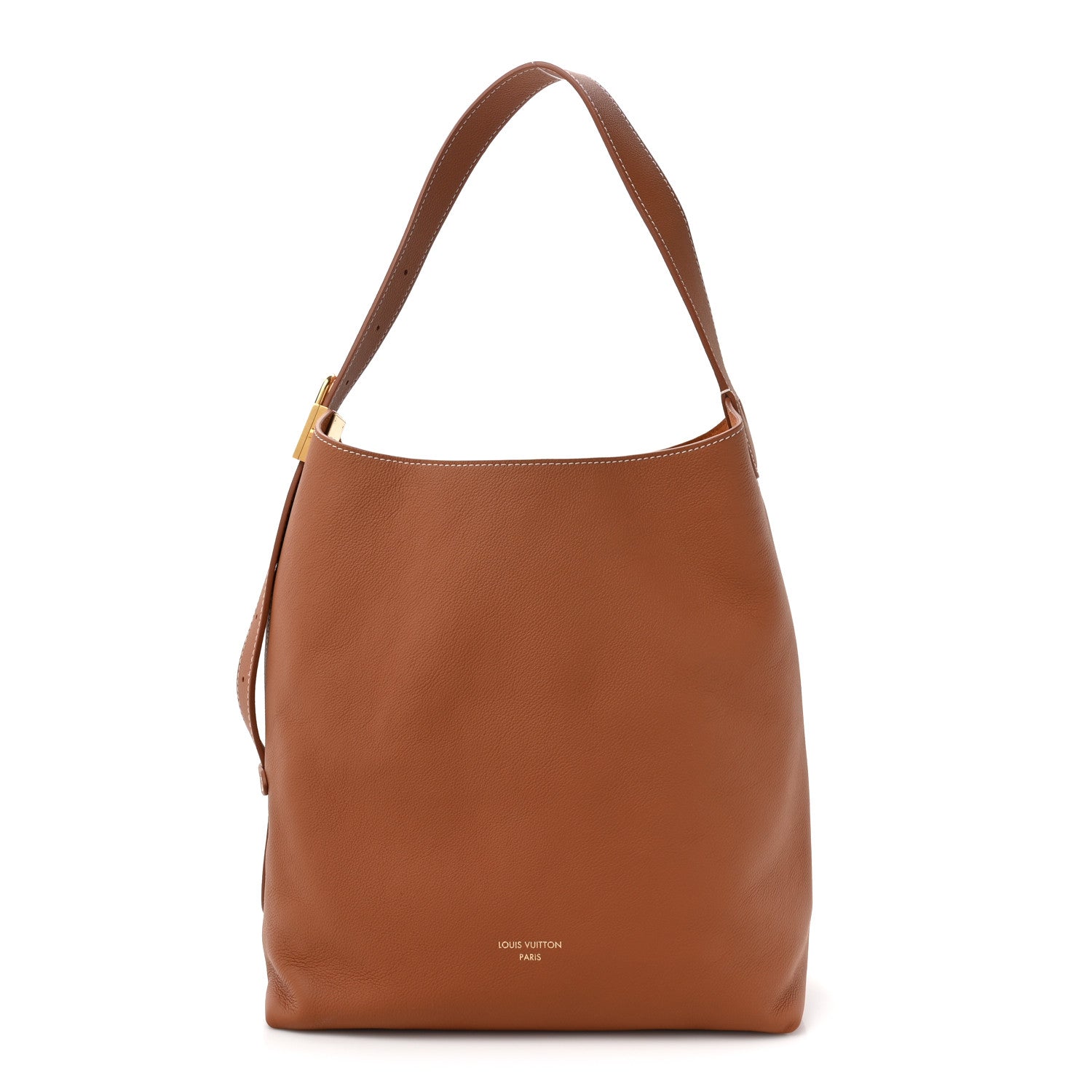 Louis Vuitton LOUIS VUITTON Grained Calfskin Low Key Hobo MM Cognac 1 of 11