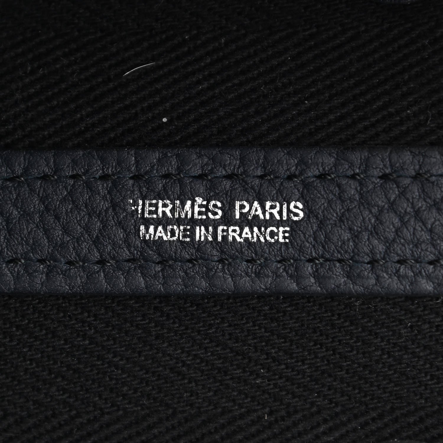 Hermes Chevron Herringbone Toile Negonda Garden Party 30 TPM Black Bleu Nuit 6 of 11