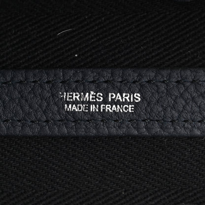 Hermes Chevron Herringbone Toile Negonda Garden Party 30 TPM Black Bleu Nuit 6 of 11