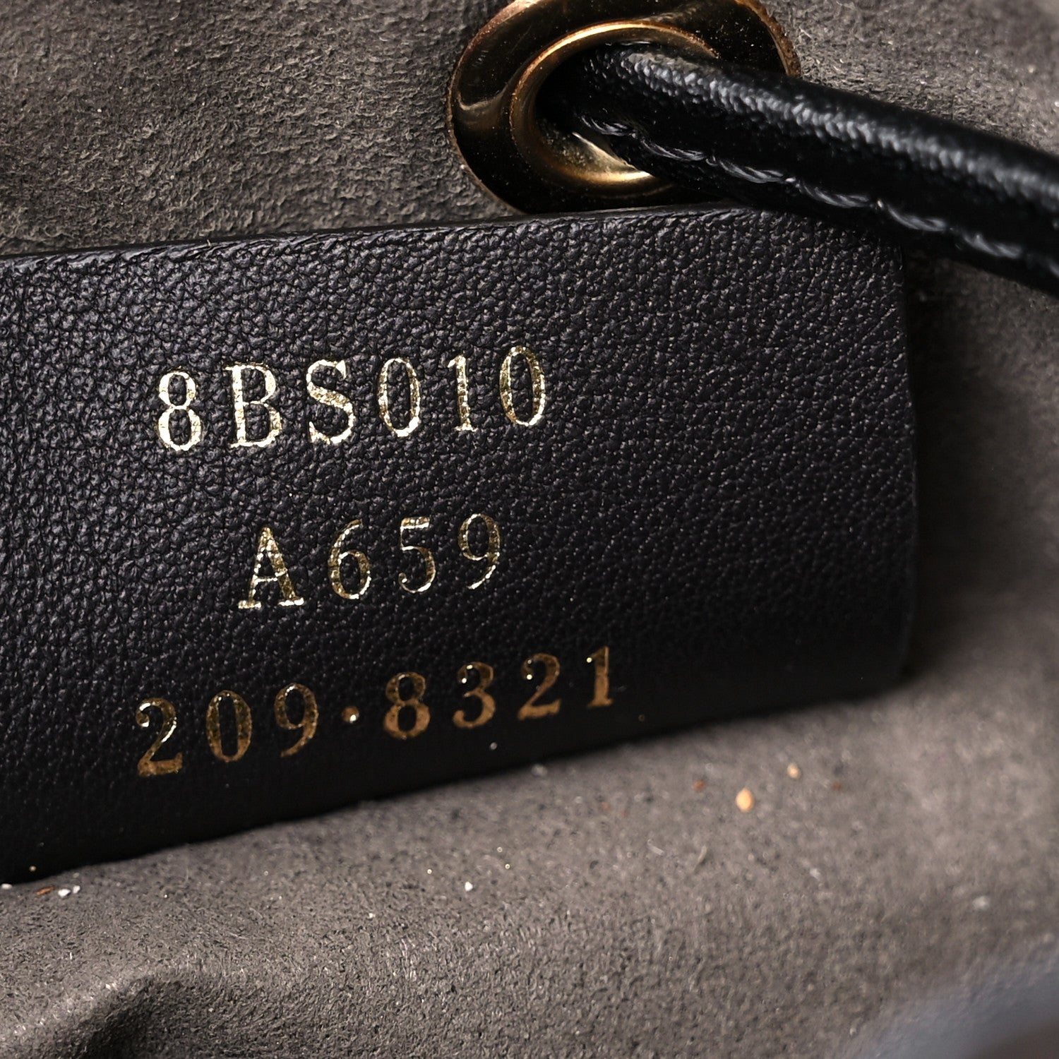 Fendi Vitello Liberty F is Fendi Bi-Color FF 1974 Embossed Mini Mon Tresor Bucket Bag Maya Black 7 of 14