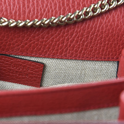 Gucci Dollar Calfskin Small Interlocking G Shoulder Bag Red 9 of 10