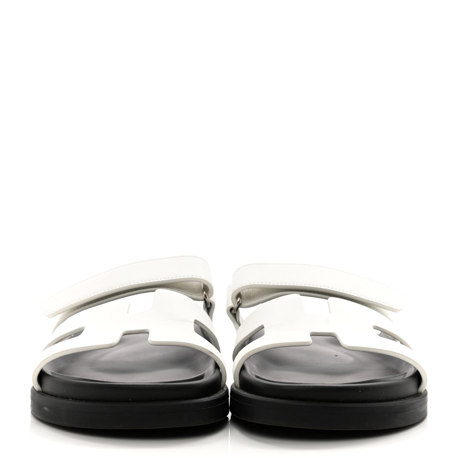 Hermes Calfskin Womens Chypre Sandals 36.5 White 2 of 13