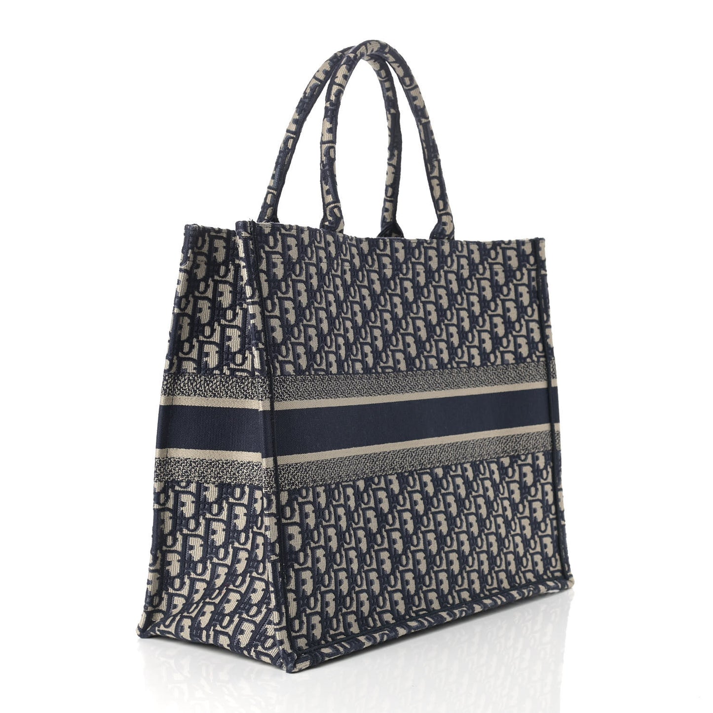 Oblique Book Tote Blue Multicolor