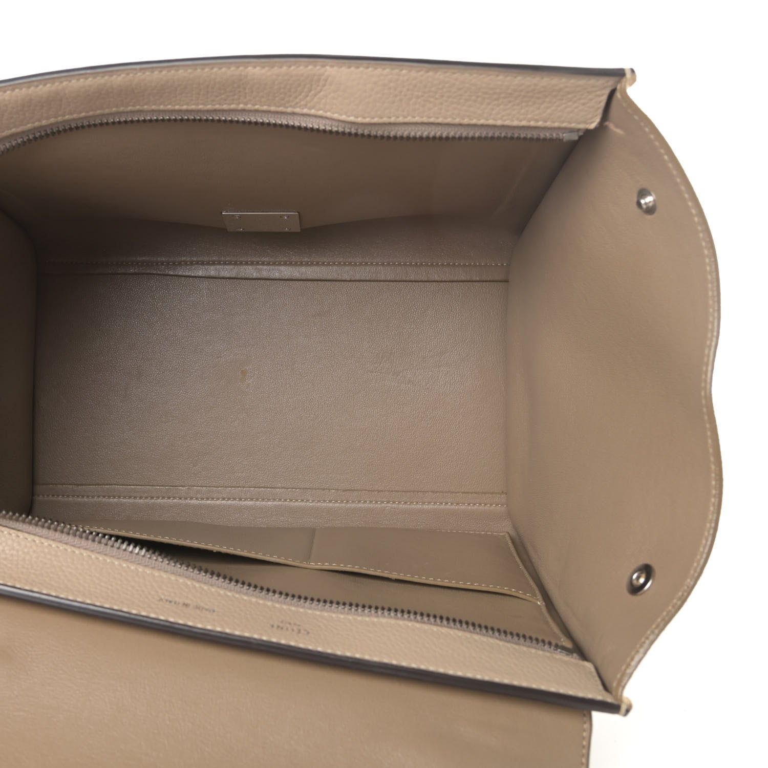 Celine Drummed Calfskin Suede Small Trapeze Dune 5 of 19