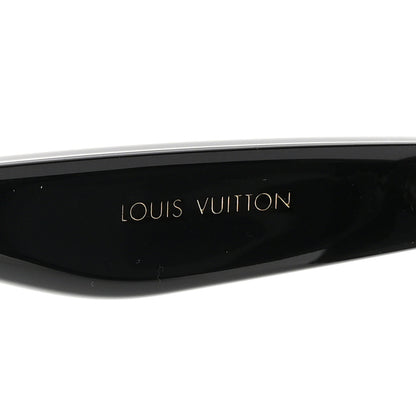 Louis Vuitton Acetate Nylon LV Script Square Sunglasses Z2970W Black 5 of 8