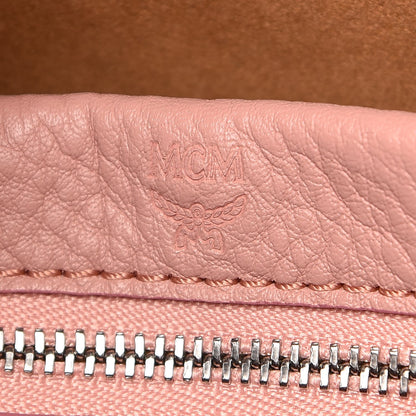 MCM Calfskin Ottomar Monogram Sarah Medium Hobo Pink Blush 7 of 7