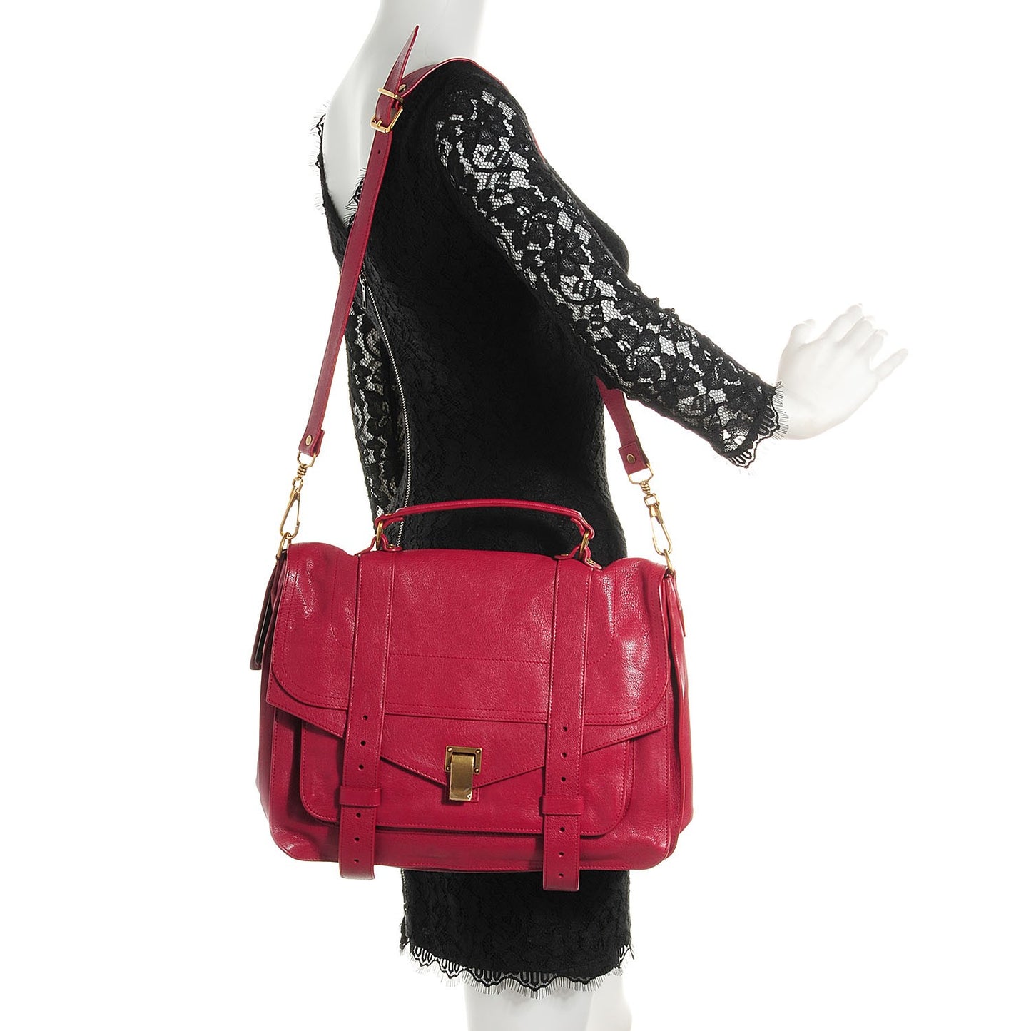 Lambskin PS1 Large Satchel Chianti
