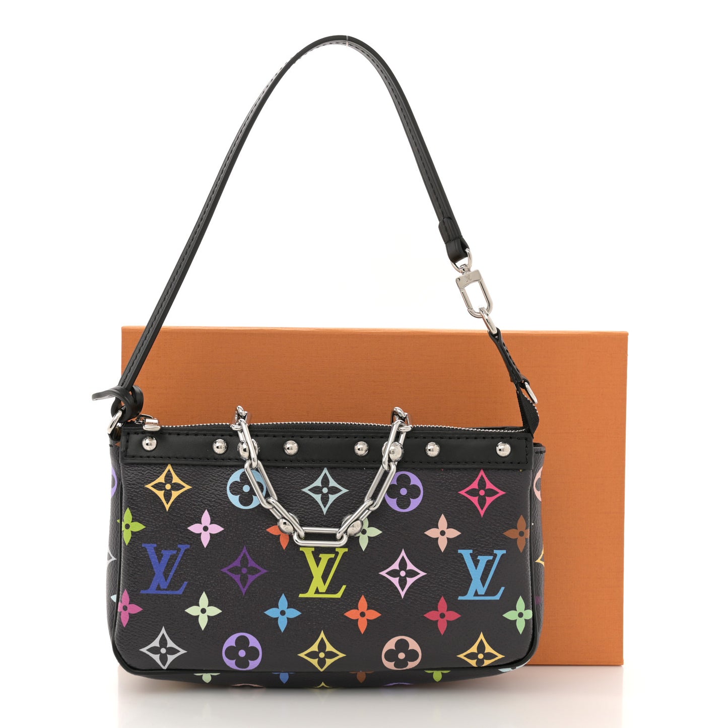 LV X TM Monogram Multicolor Pochette Accessories Black