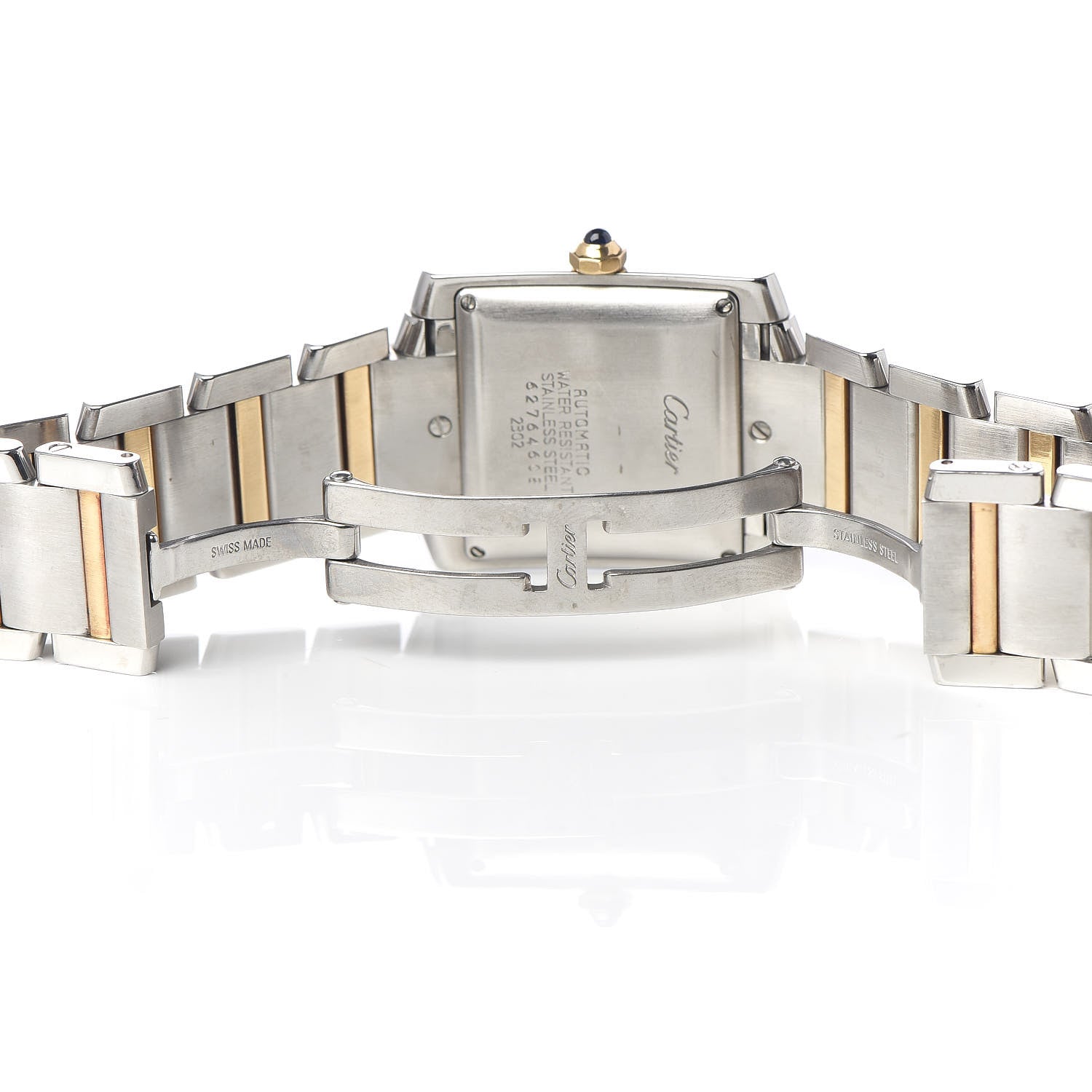 Cartier Stainless Steel 18K Yellow Gold 28mm Tank Francaise Automatic Watch 6 of 6