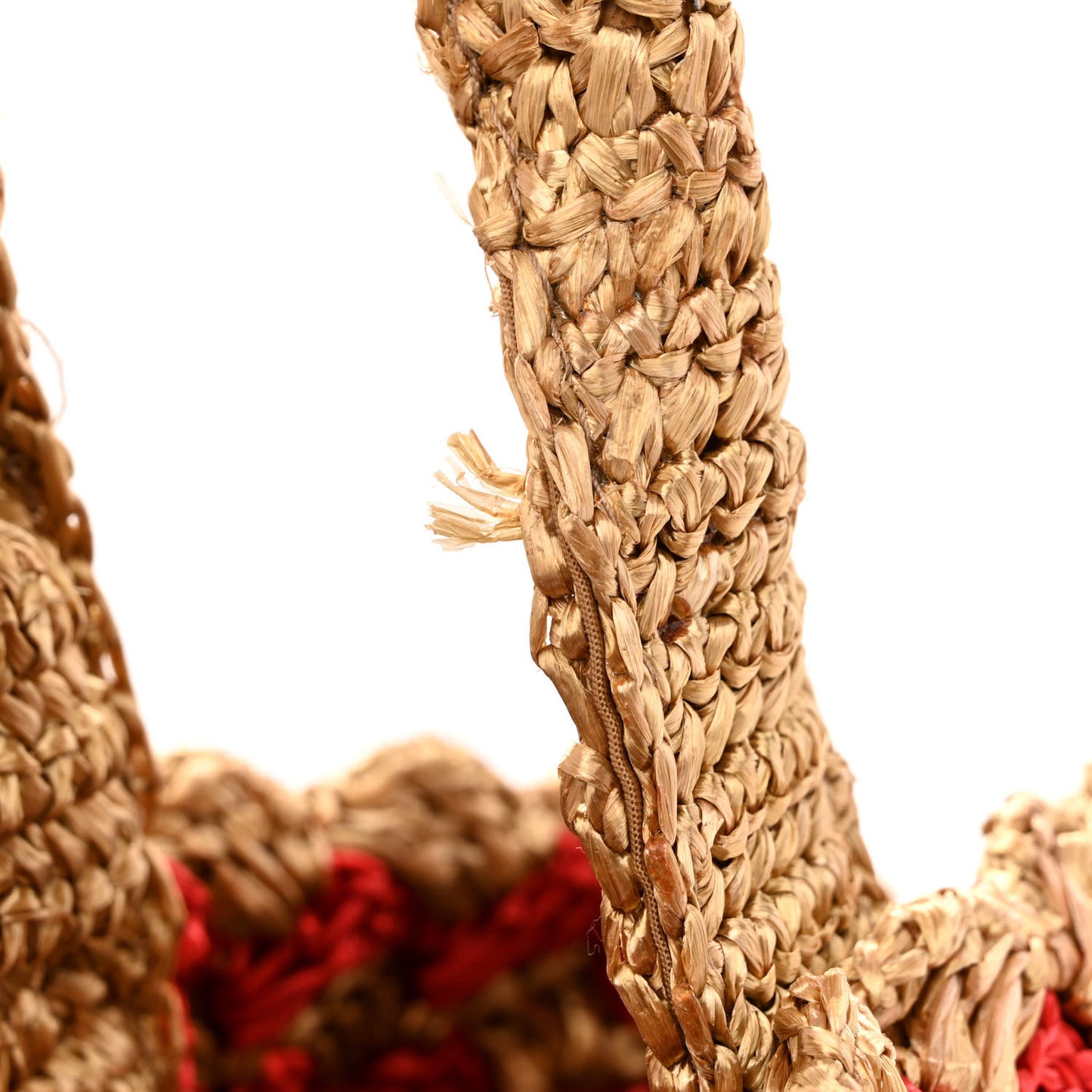 Raffia Crochet Large Tote Naturale Fuo