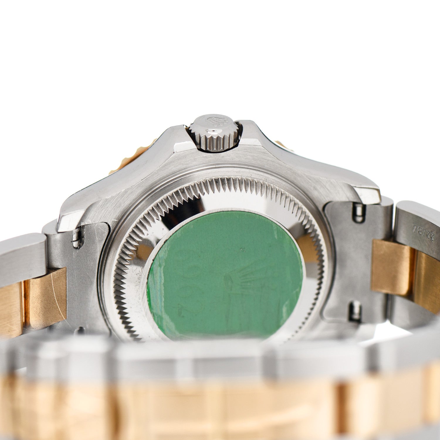Rolex Stainless Steel 18K Yellow Gold 29mm Oyster Perpetual Date Yacht-Master Watch Blue 69623 4 of 4