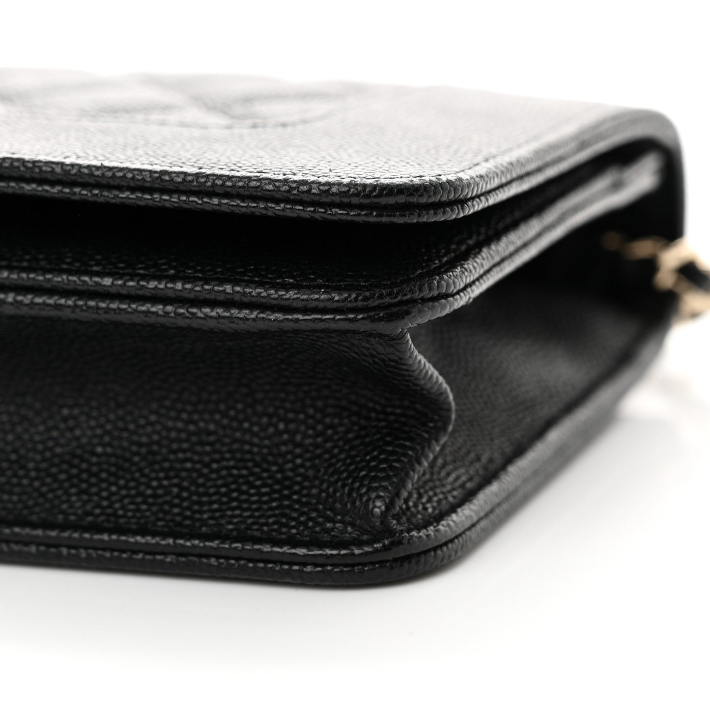 Caviar Quilted Vintage Mademoiselle Wallet On Chain WOC Black