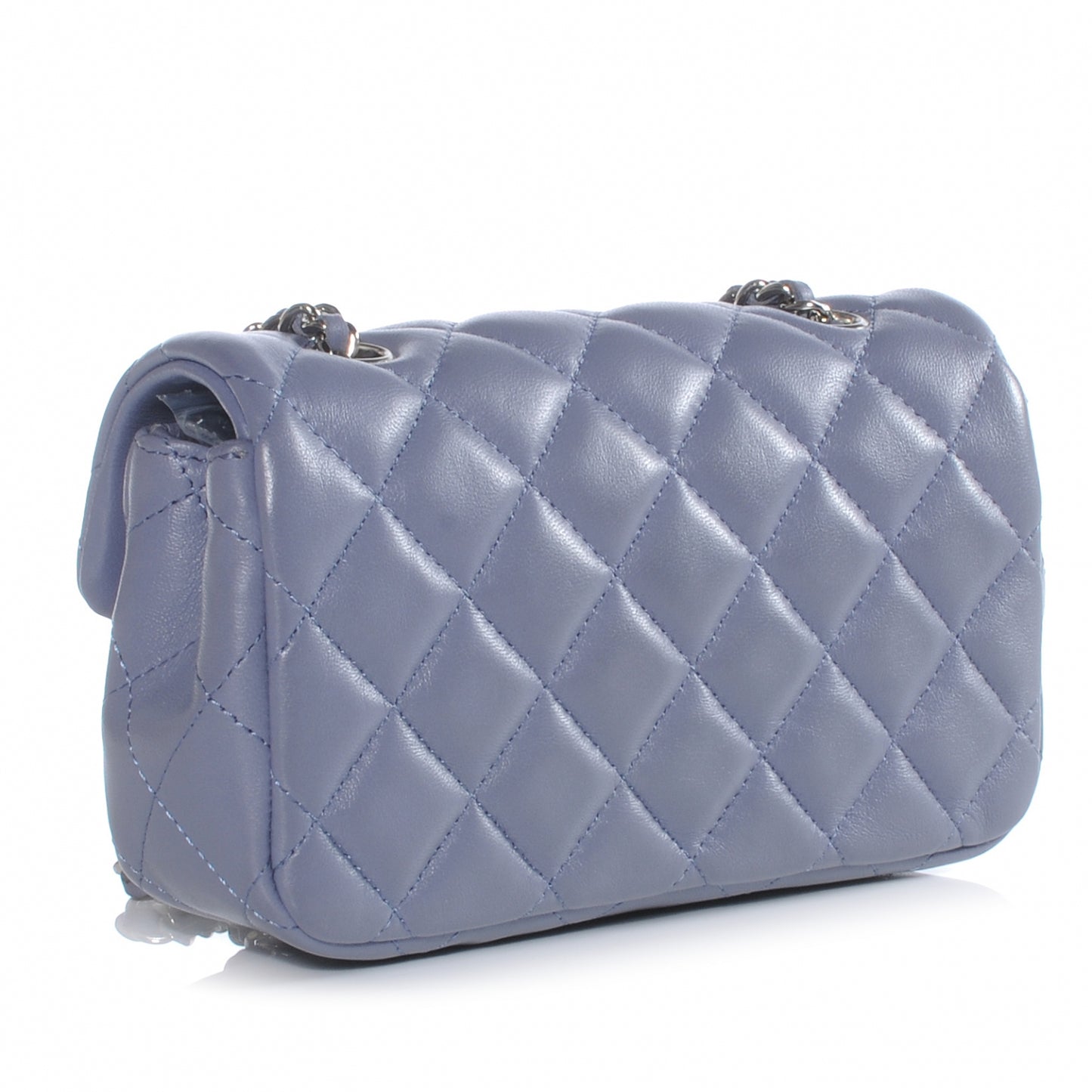 Lambskin Quilted Extra Mini Flap Lavender
