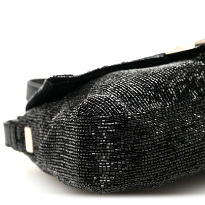 Fendi Sequin Beaded Baguette Black 9 of 12