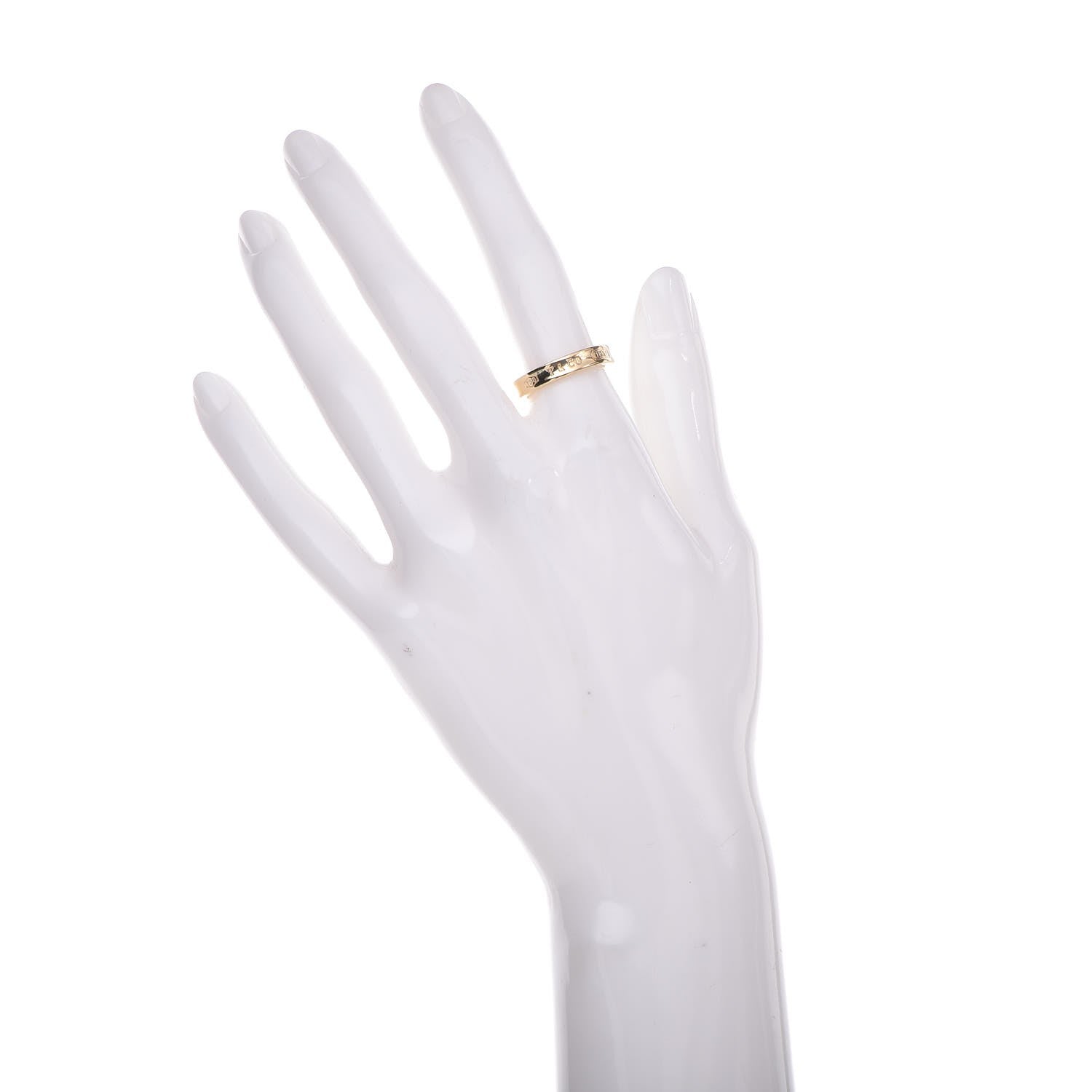 Tiffany 18K Yellow Gold Narrow 1837 Ring 52 6 2 of 5