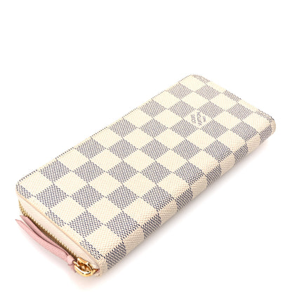 Louis Vuitton Damier Azur Clemence Wallet Rose Ballerine 4 of 7