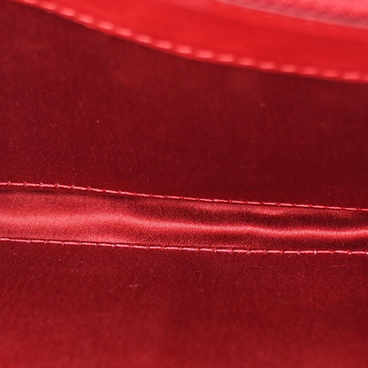 Chanel Patent Calfskin Quilted Brilliant East West Flap Clutch Red 6 of 12