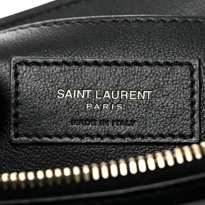 Saint Laurent Cotton Gauze Y Quilted Monogram Small Loulou Chain Satchel Black 6 of 10